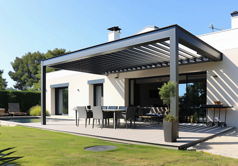 Pergola bioclimatique - lames orientables ou fixes - Joberty